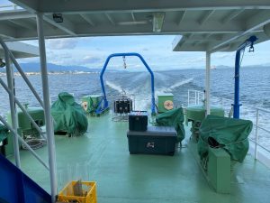 移動中の船上の様子